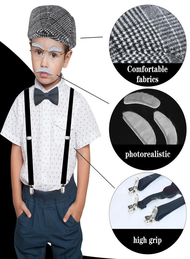 BUUFAN 100 Days of School Costume for Kids Old Man Costume for Kids Old Man Grandpa Outfit Set for Boys - Image 2